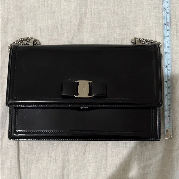 Salvatore Ferragamo Black Leather Shoulder Bag - Picture 13 of 13